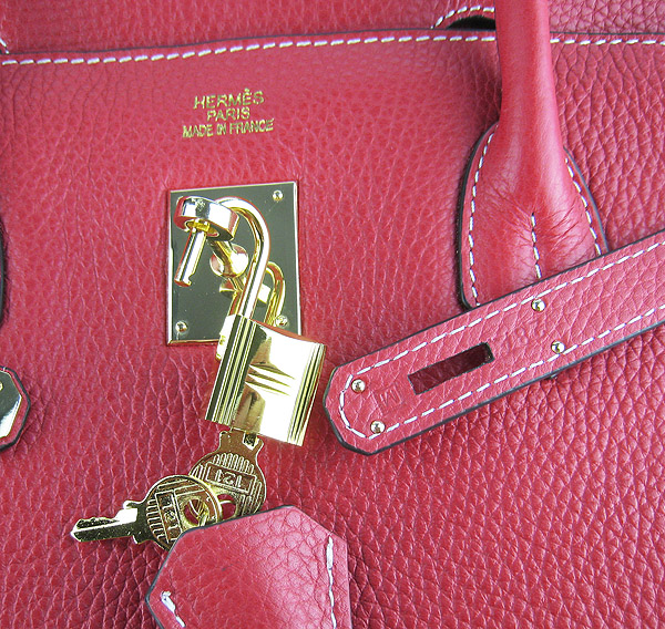 Replica Hermes Birkin 40CM Togo Bag Red 6099 Online - Click Image to Close